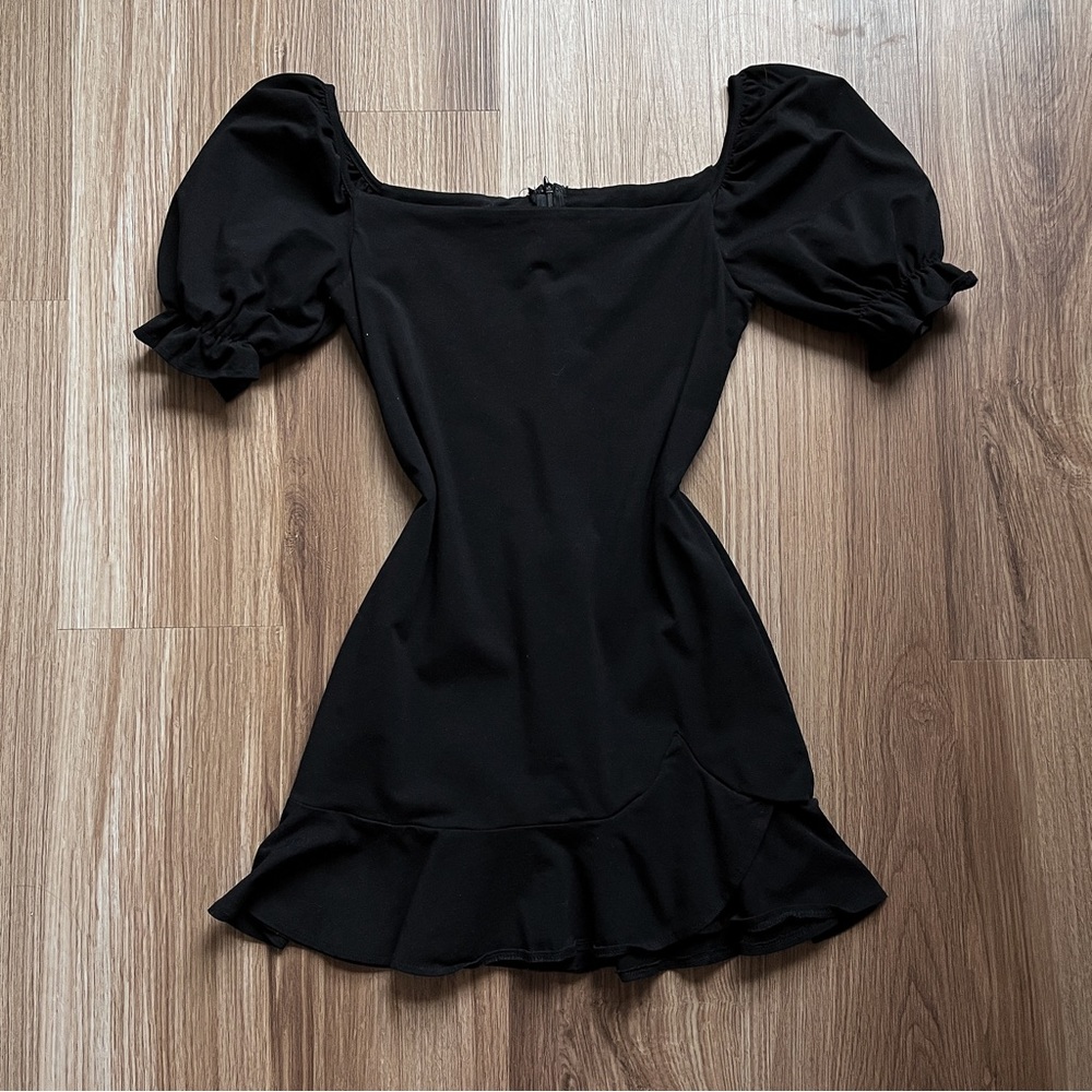 Princess Polly/Oh Polly Ruffle Trim Little Black Dress in 8